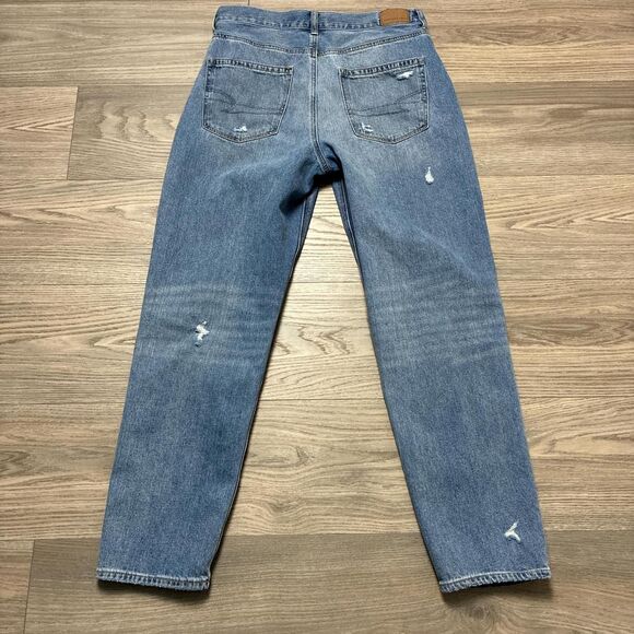 American Eagle Mom Jean Distressed Blue Size 8 - Picture 8 of 8